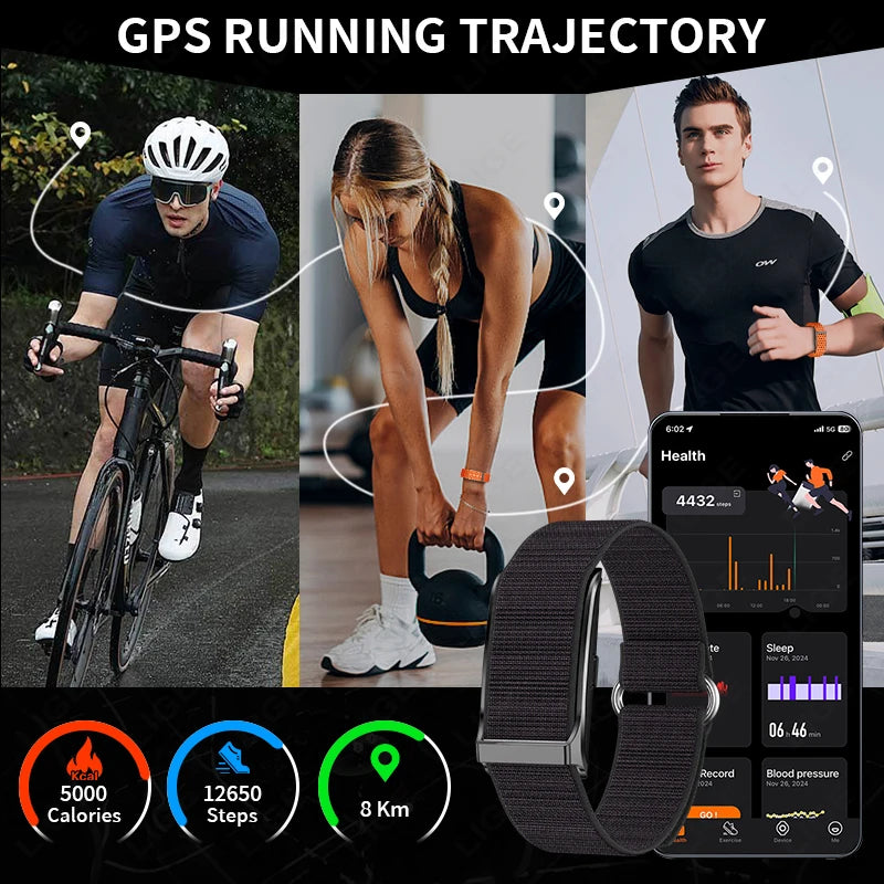 LIGE Smartwatch Bluetooth Fitness Tracker with Heart Rate, Blood Oxygen & 24H Health Monitoring