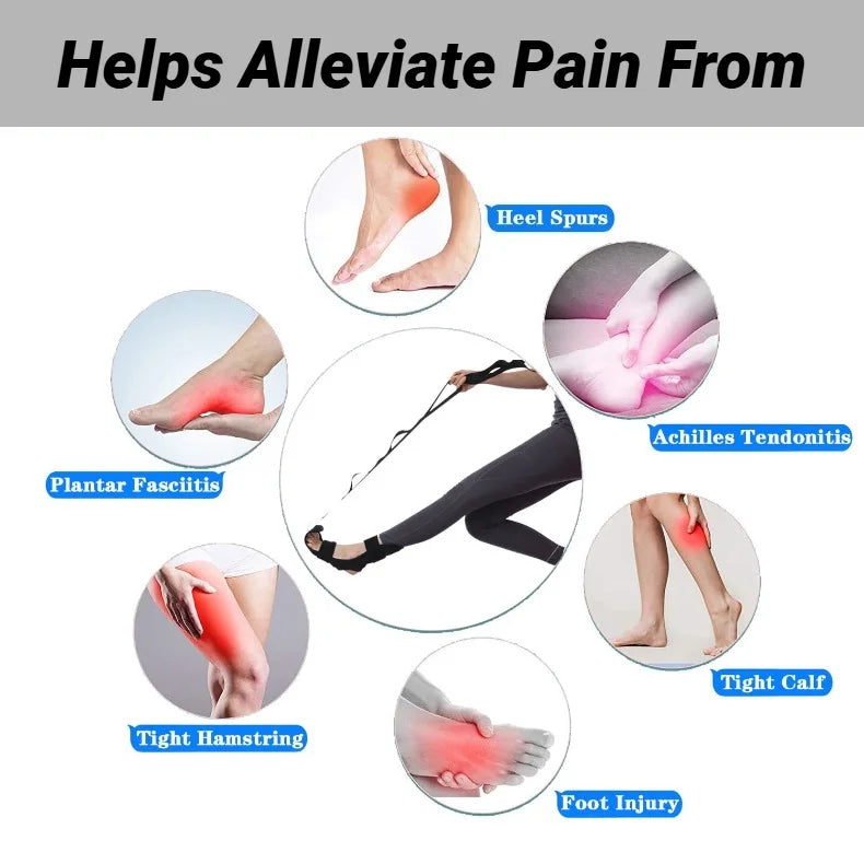 Leg Stretching Strap | Fitness Yoga Flexibility Band for Muscle Relaxation & Rehabilitation