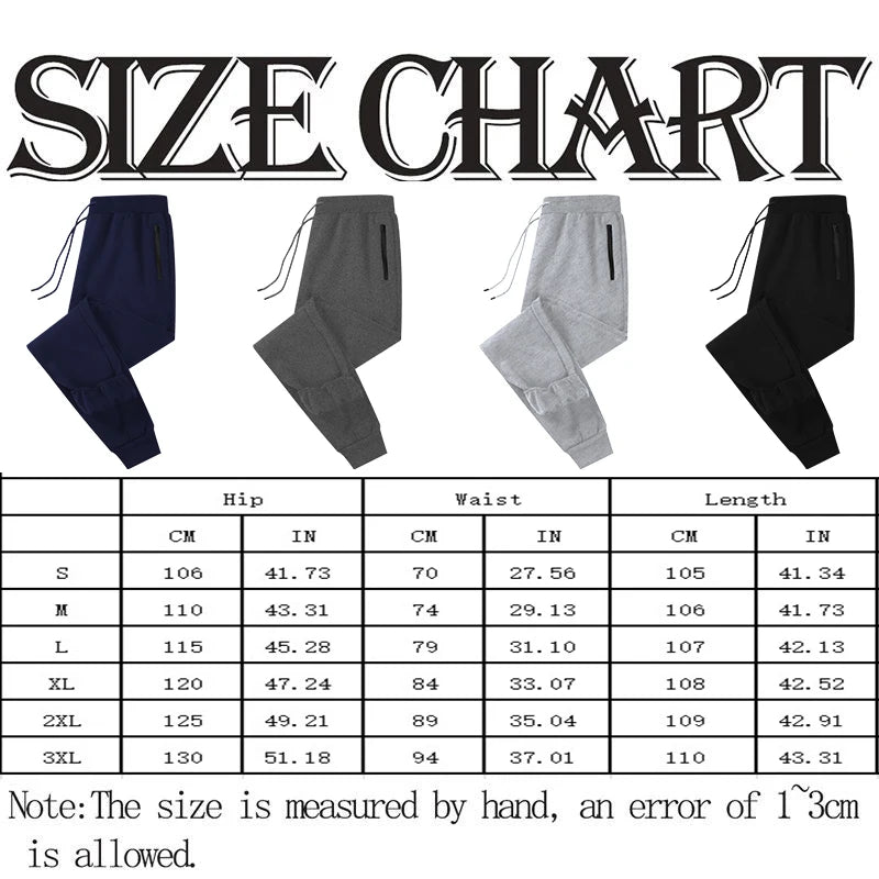 Men's Zippered Joggers – Slim Fit Sweatpants for Workout & Running