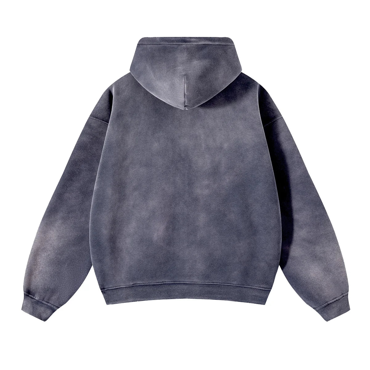 Unisex Oversized Zip Hoodie – Plush Tie-Dye Gradient | Cozy Winter Streetwear