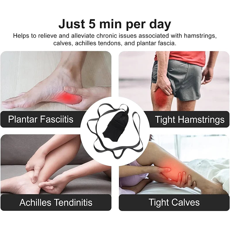 Yoga Stretching Strap – Adjustable Cotton Belt with D-Ring Buckle for Flexibility, Pilates & Fitness