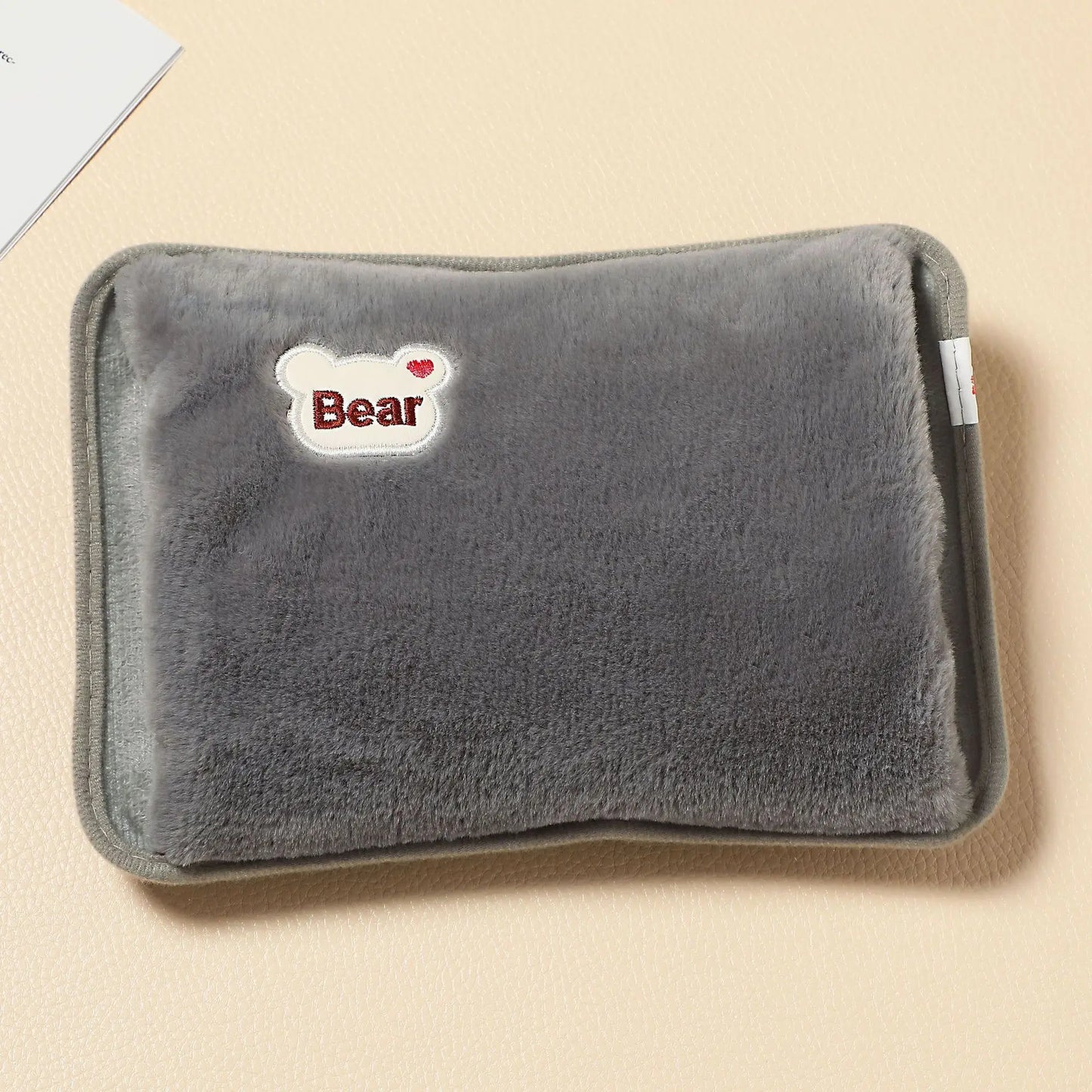 Rechargeable Electric Hot Water Bag with Rabbit Fur Cover – Reusable Hand Warmer & Heat Pack