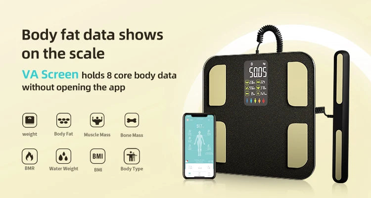 Smart Bioimpedance Scale – Advanced Body Composition Analyzer Digital Weight Scale with Bluetooth App