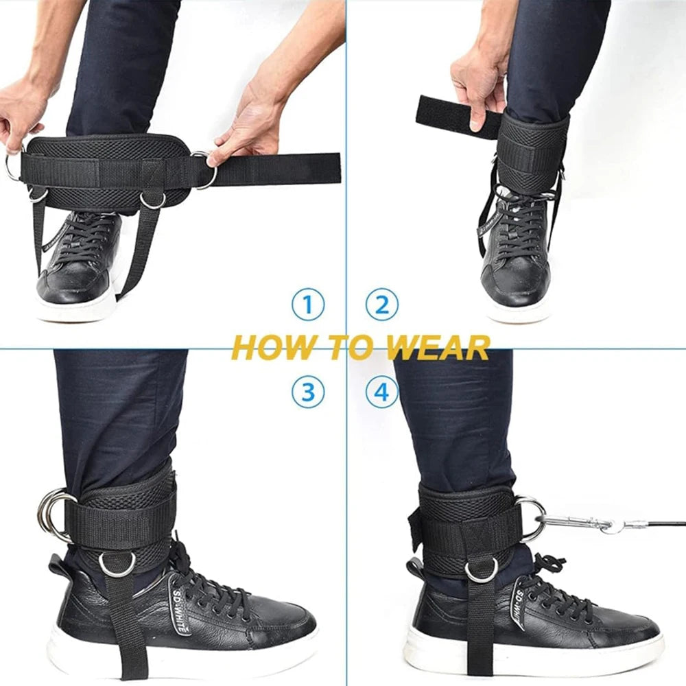 Ankle Strap for Cable Machine Kickbacks, Glute & Leg Workout, Hip Abductor Training, Adjustable Gym Cuffs