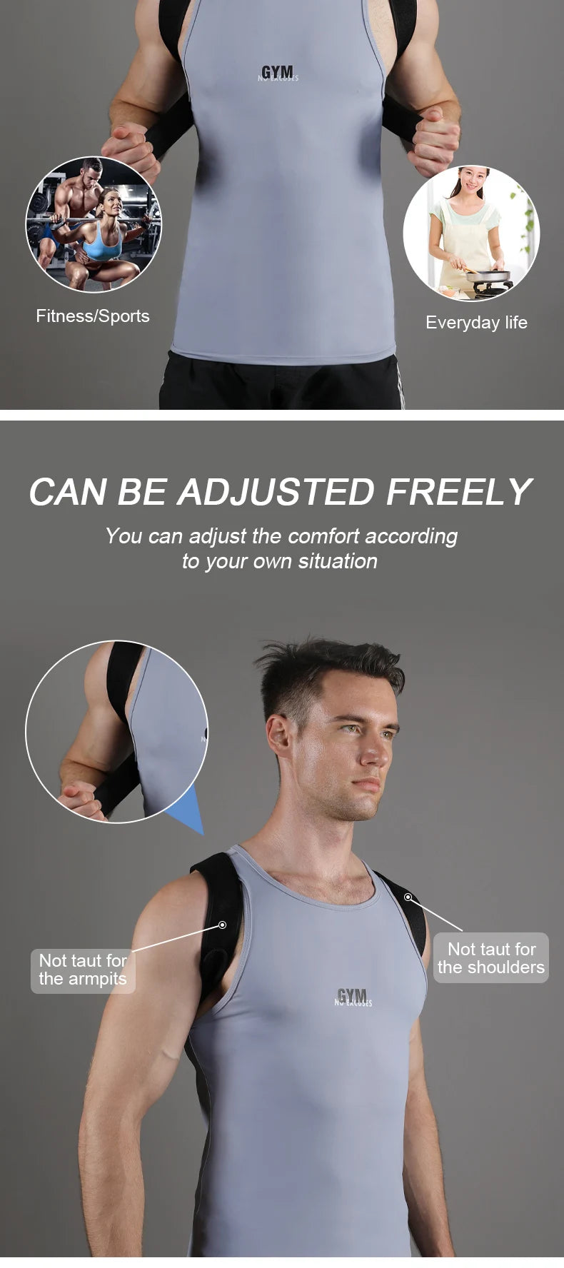 Adjustable Posture Corrector – Back & Shoulder Support Brace | Spine Alignment, Clavicle & Upper Back Relief for Men & Women