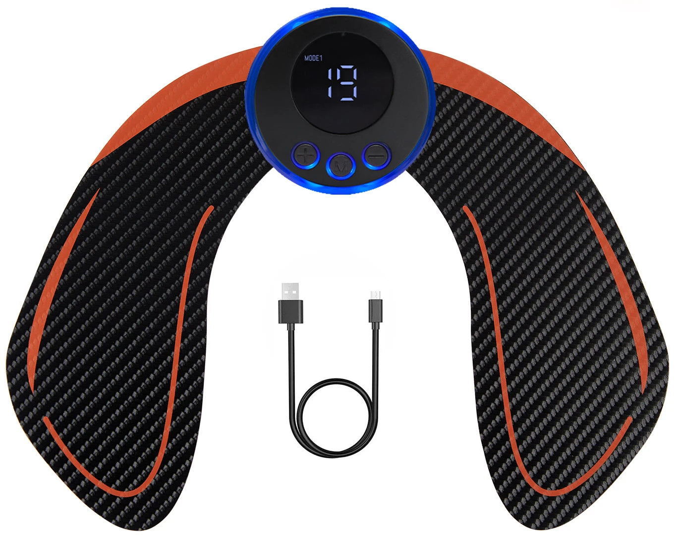 USB Rechargeable EMS Muscle Stimulator – Electric Hip & Abdominal Trainer, Pain Relief & Fitness Massager