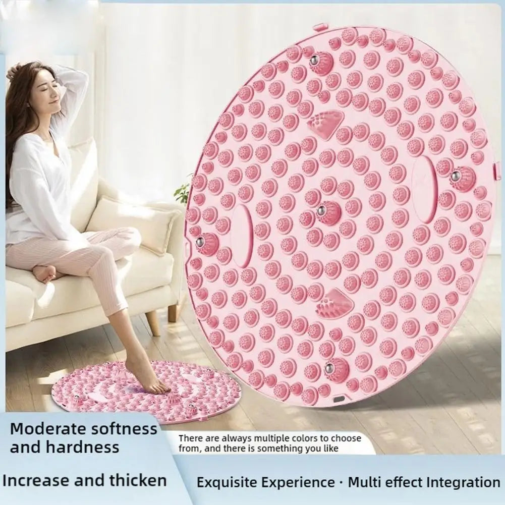 Foot Yoga Acupressure Massage Mat – Round Reflexology Board for Foot Pain Relief, Muscle Relaxation & Yoga Fitness