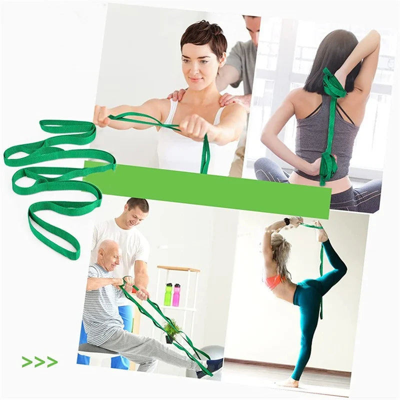 Stretch Out Strap with Exercise Guide – Physical Therapy, Yoga & Fitness