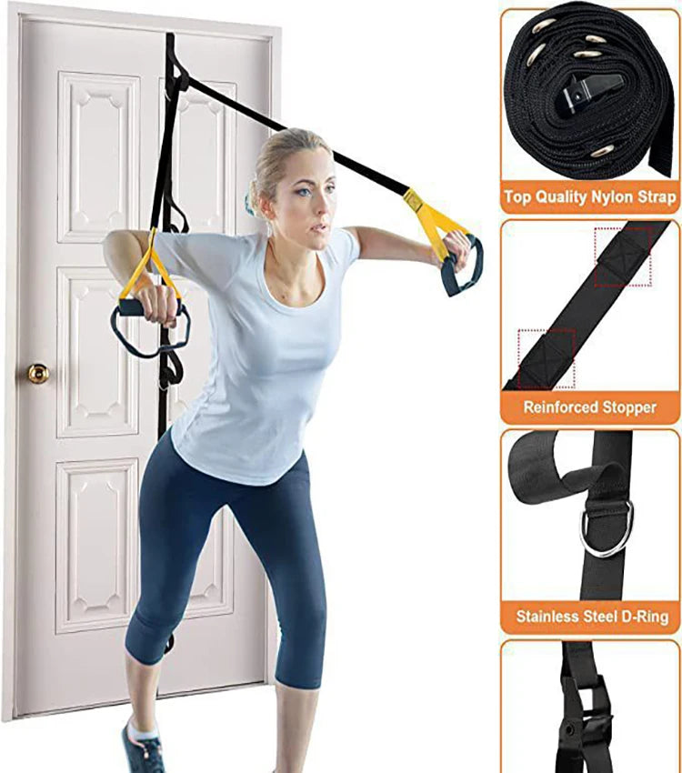 Door Anchor Strap for Resistance Bands | Multi-Point Portable Exercise Anchor for Home Workouts