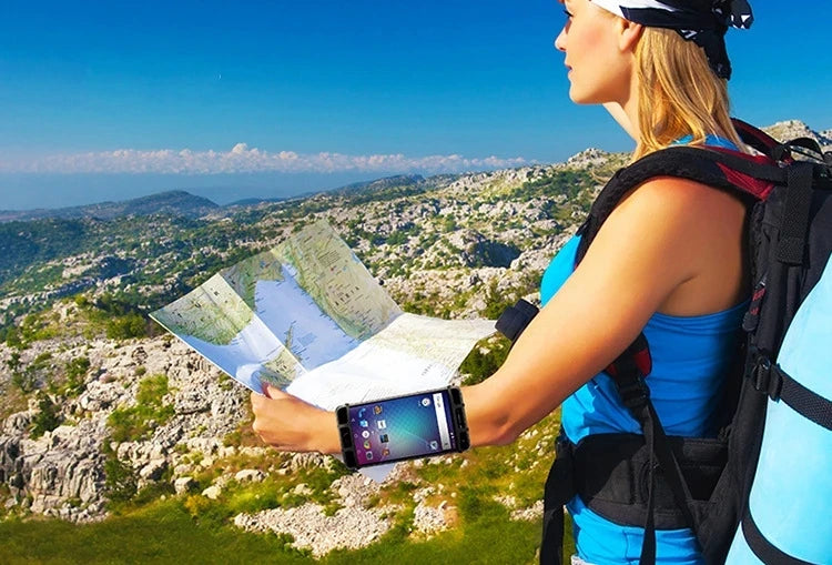 360° Rotatable Wristband Phone Holder – Universal Sports Armband for Running, Hiking & Biking