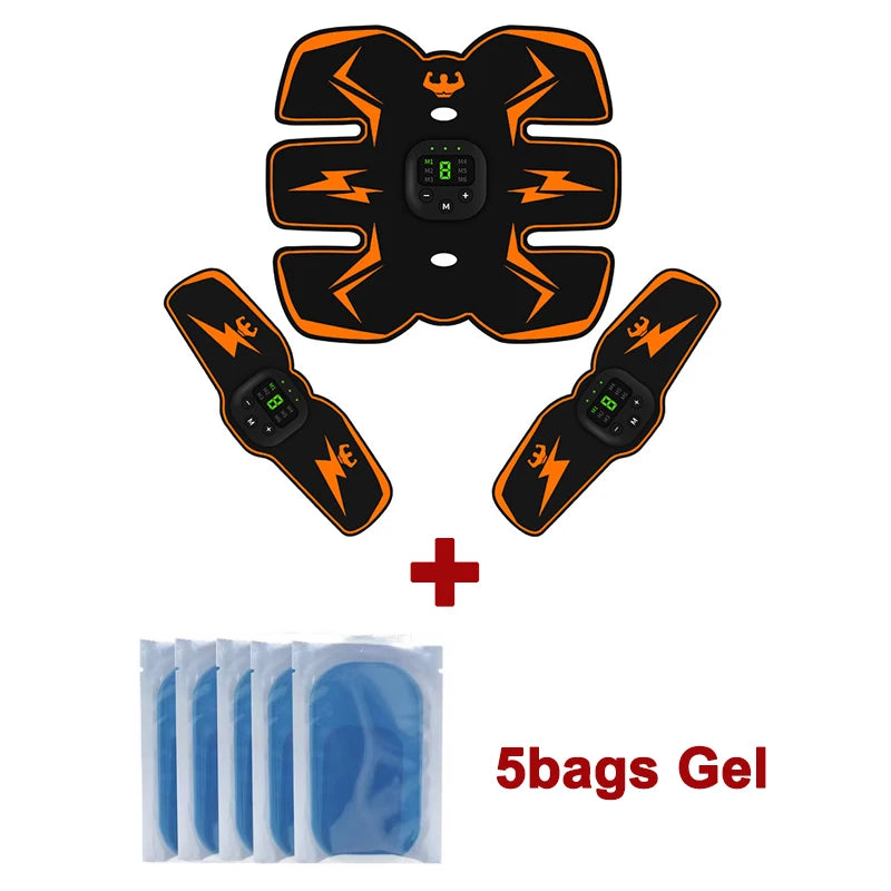 USB Rechargeable EMS Muscle Stimulator – Electric Abdominal & Arm Trainer, Pain Relief & Fitness Massager