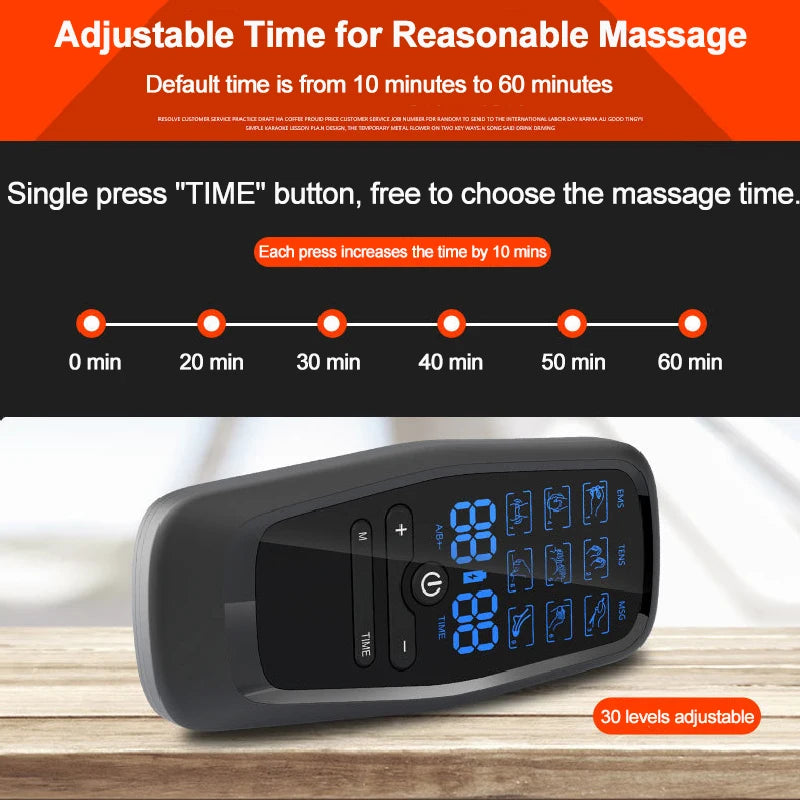 EMS Muscle Stimulator TENS Unit | Low Frequency Pulse Digital Body Massager for Pain Relief & Relaxation