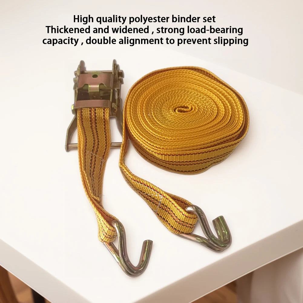 Heavy Duty Ratchet Straps 3/6/8/10M – Cargo Tie Down Straps with Claw Hooks for Lorry, Truck, Car & Trailer