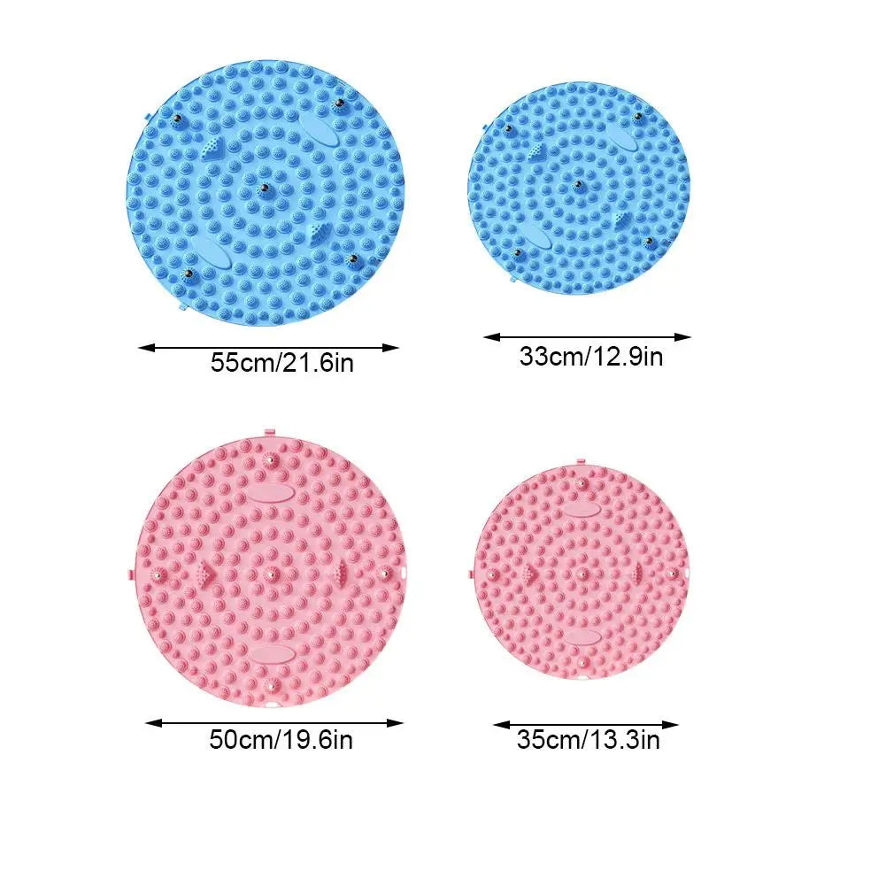 Foot Yoga Acupressure Massage Mat – Round Reflexology Board for Foot Pain Relief, Muscle Relaxation & Yoga Fitness