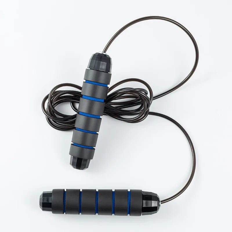 Steel Wire Skipping Rope with Bearings | Adjustable Speed Jump Rope for Fitness & Weight Loss