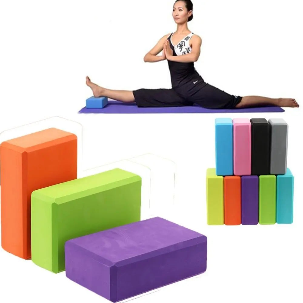 Colored EVA Yoga Block – Non-Slip Foam Yoga Brick for Pilates, Stretching & Fitness Training