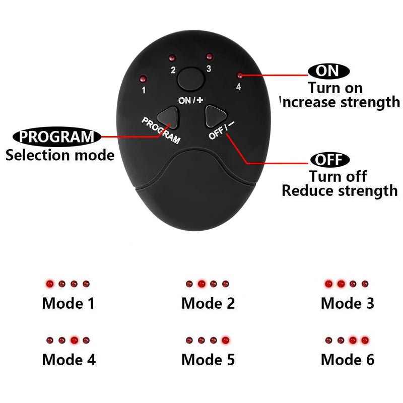 Electric EMS Muscle Stimulator for Abdomen, Buttocks & Arms | Slimming & Pain Relief Trainer