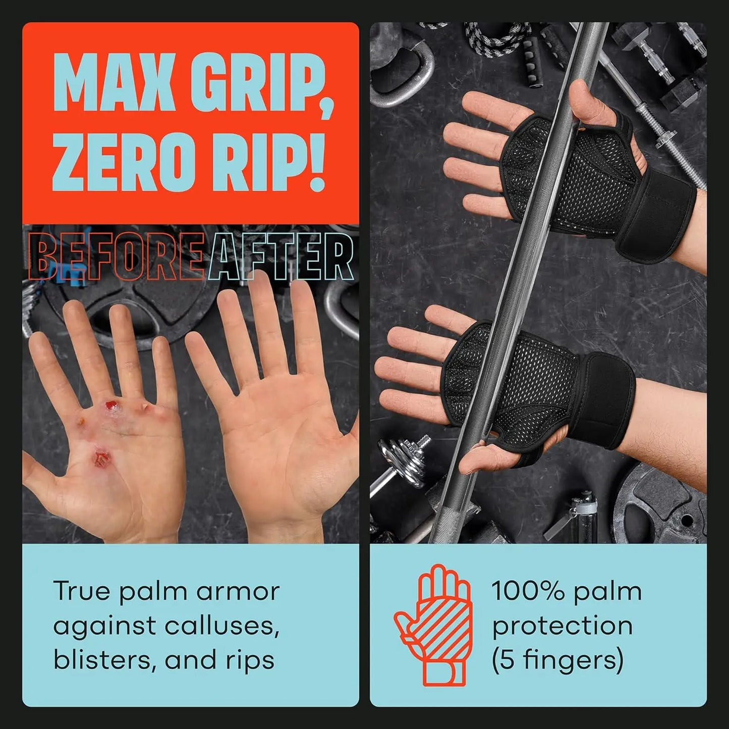 Training Sport Gloves for Men & Women – Weightlifting, Gym, Fitness & Bodybuilding Gloves with Wrist Support