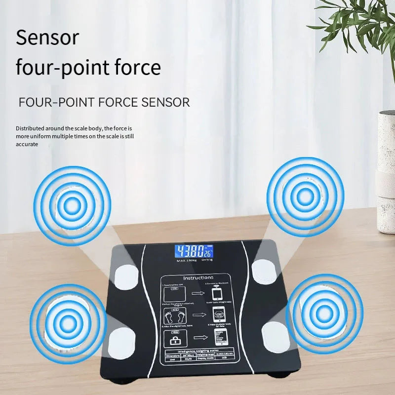 Smart APP Bluetooth Body Fat Scale – Digital Bathroom Weight Scale & Body Composition Analyzer
