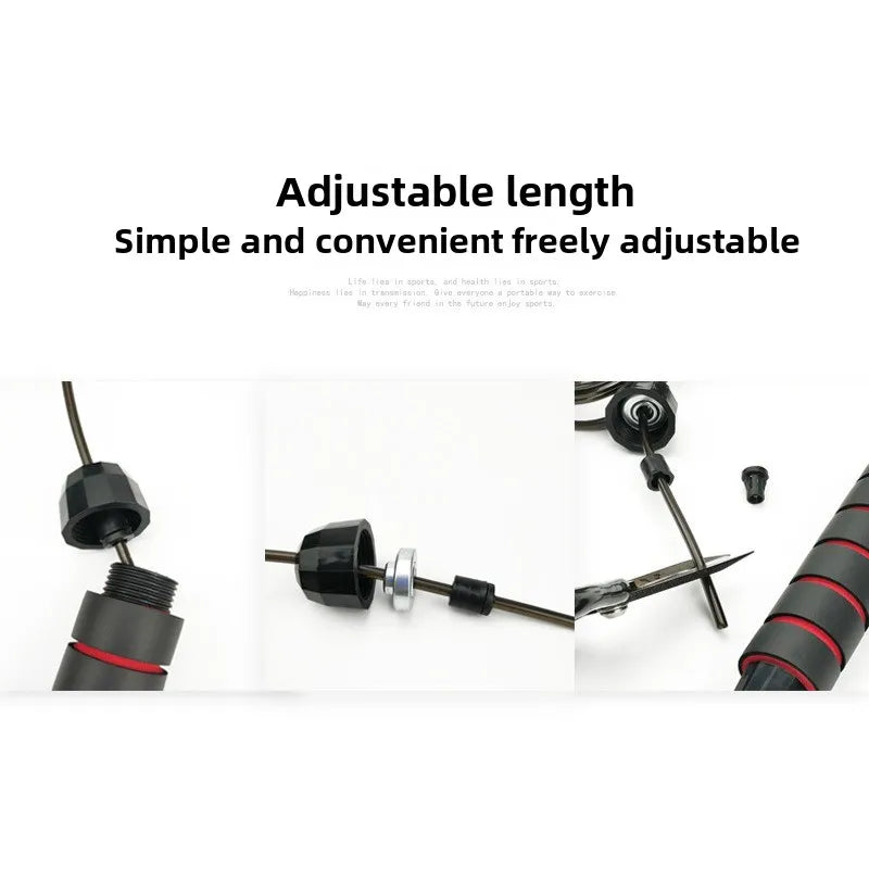 Steel Wire Skipping Rope with Bearings | Adjustable Speed Jump Rope for Fitness & Weight Loss