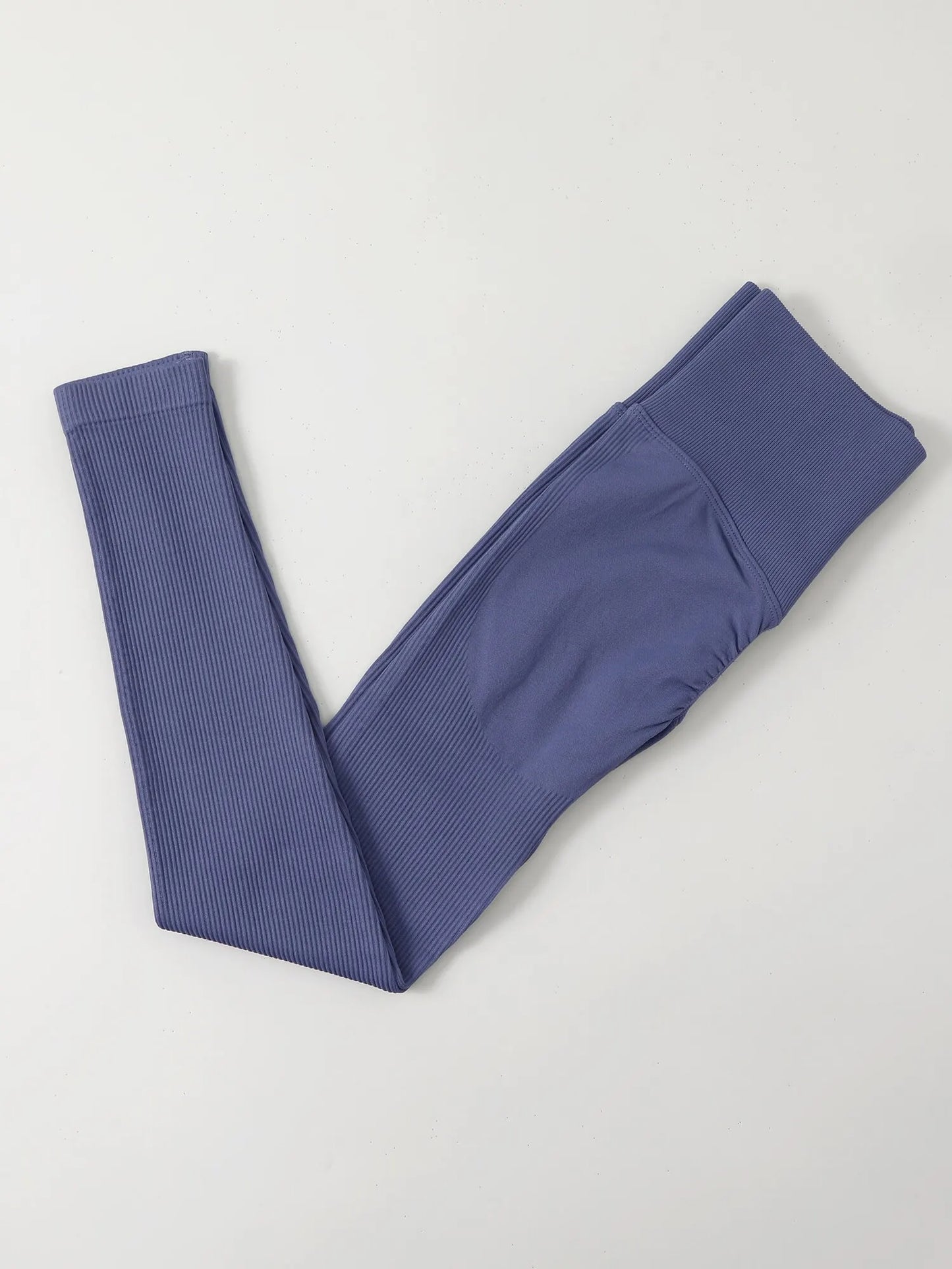 Seamless Ribbed Leggings – High Waist Push-Up Yoga Pants | 4-Way Stretch Compression