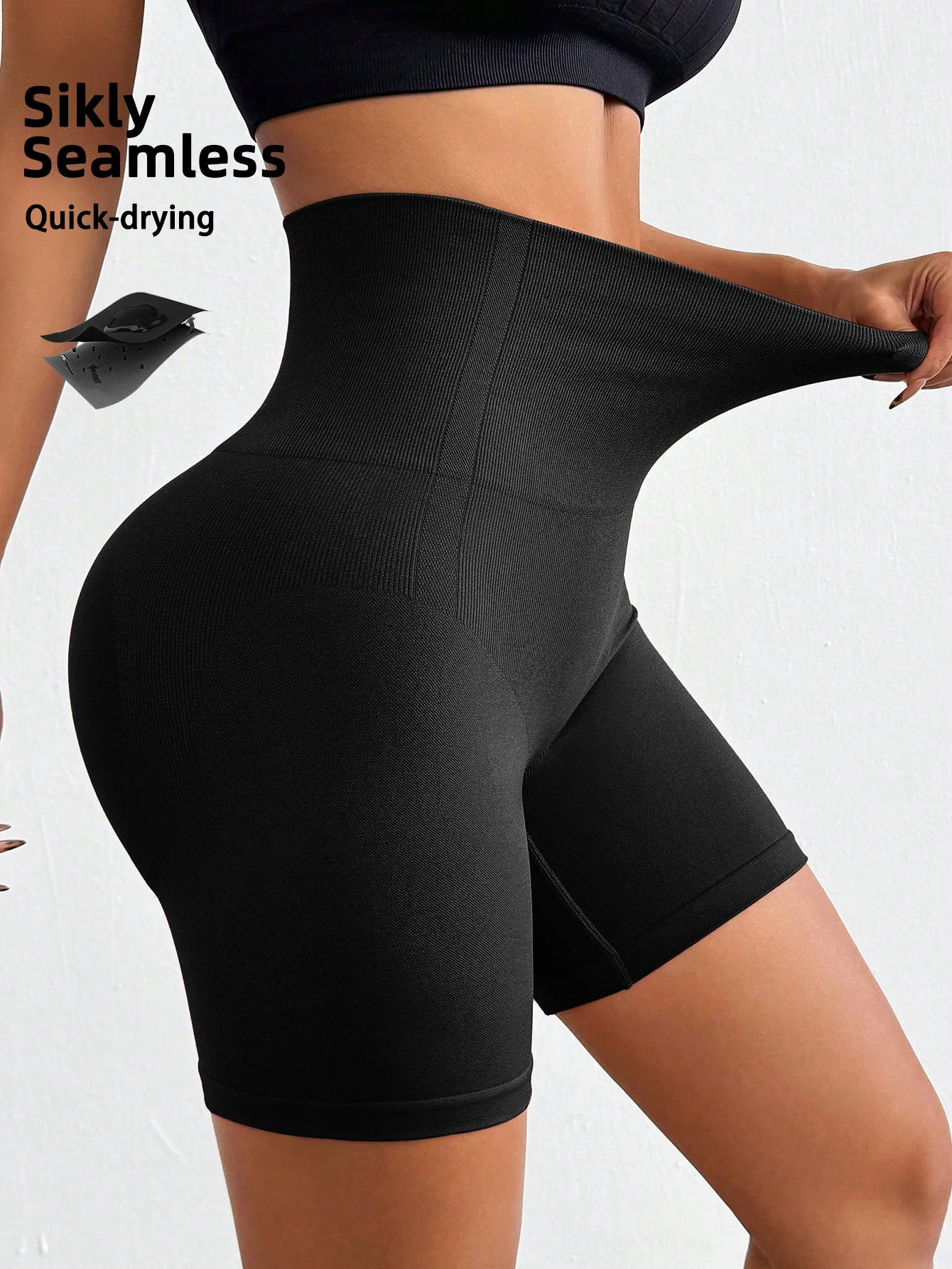 6" Seamless Biker Shorts – High-Waisted, No Front Seam, Compression Fit