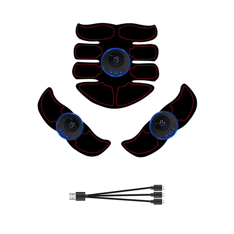 USB Rechargeable EMS Muscle Stimulator – Electric Hip & Abdominal Trainer, Pain Relief & Fitness Massager