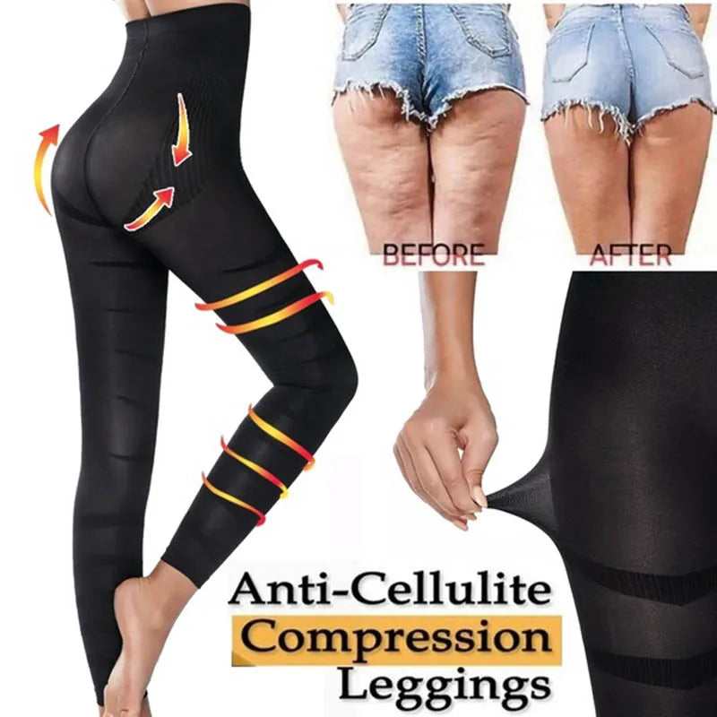 Sculpted Fit High Waist Leggings – Seamless Tummy Control & Push-Up Design