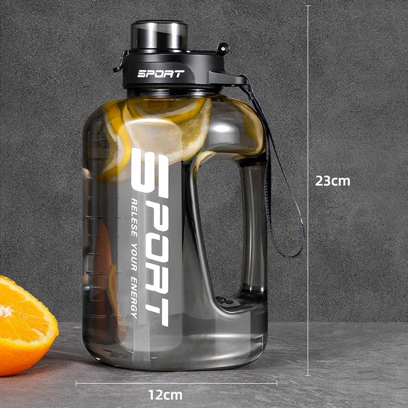 Premium Fitness & Sports Water Bottle – Large Capacity (1.2L / 1.7L / 2.5L) | Leakproof, BPA-Free, with Hydration Markings for Gym, Cycling & Outdoor