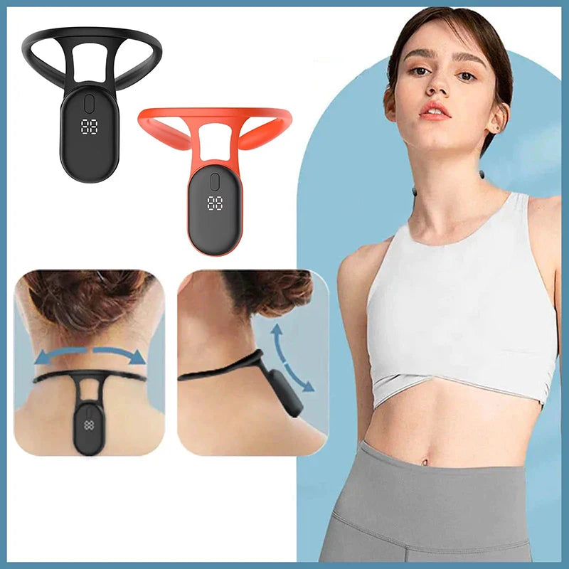 Smart Posture Corrector with Vibration Reminder, LCD Display & Real-Time Monitoring – Back & Neck Support