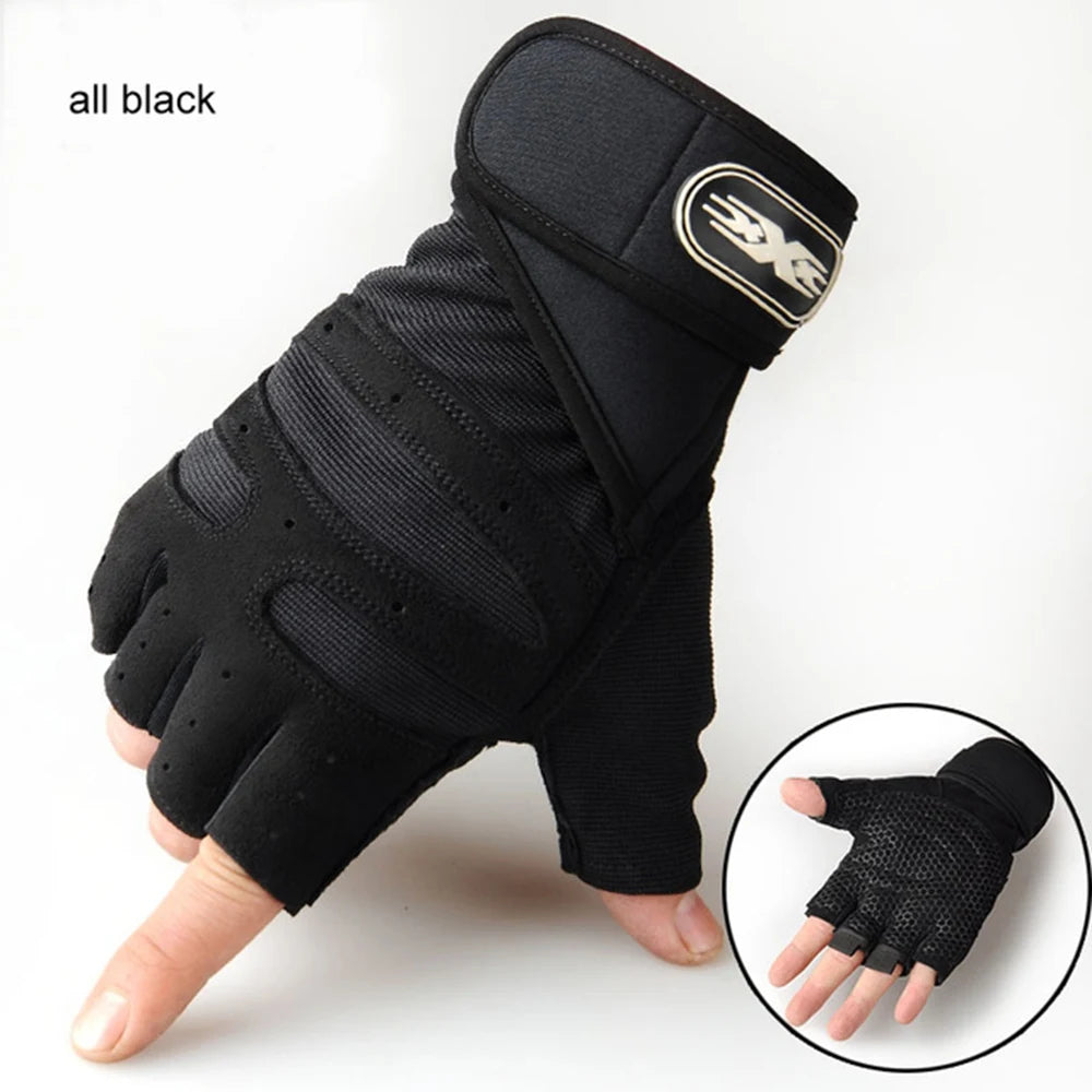 Workout Gloves with Wrist Wrap – Half Finger Training Gloves for Men & Women, Weight Lifting & Fitness