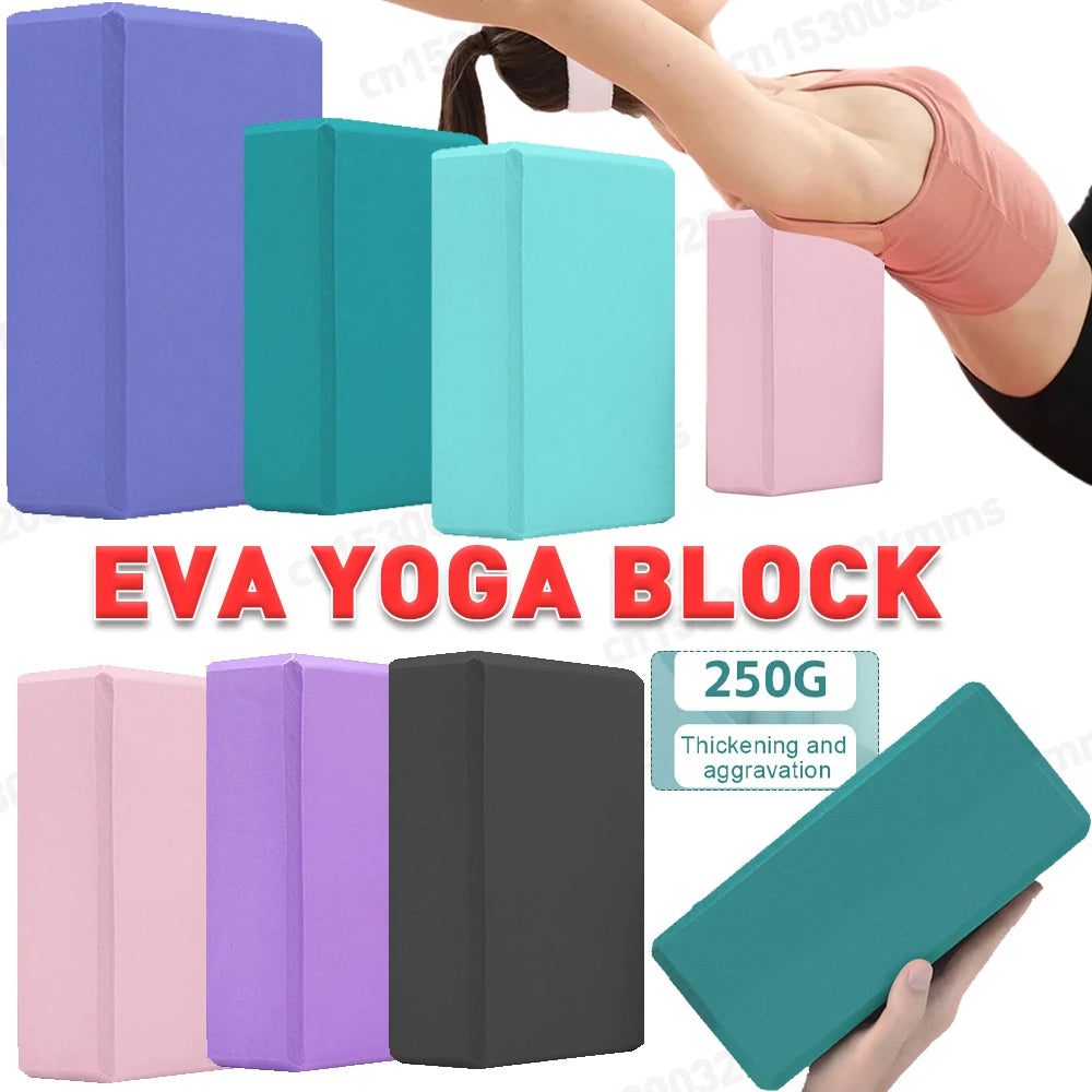 Colored EVA Yoga Block – Non-Slip, High Density, Moisture-Proof Foam Brick for Fitness, Pilates & Body Shaping
