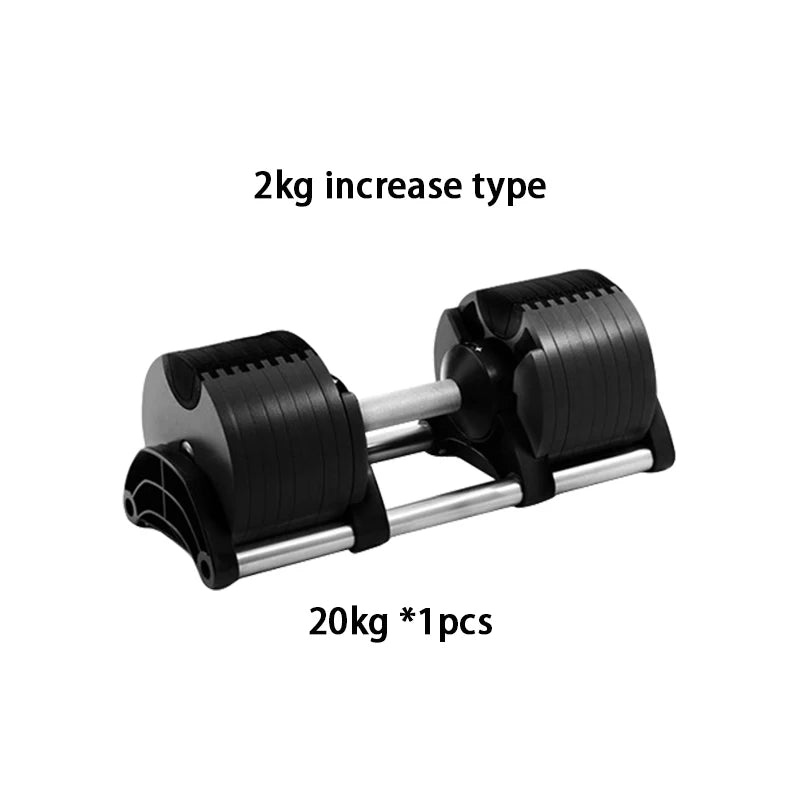 Adjustable Dumbbell Set – 2nd Generation Round Weights, 24kg/36kg, 2kg Increment, Home & Gym Fitness