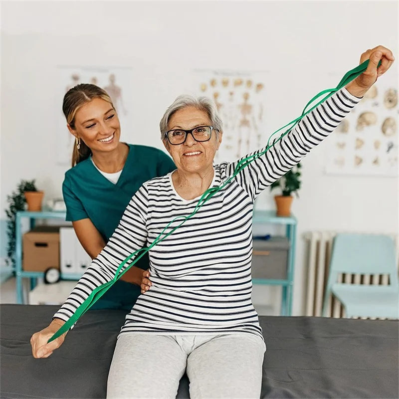 Stretch Out Strap with Exercise Guide – Physical Therapy, Yoga & Fitness