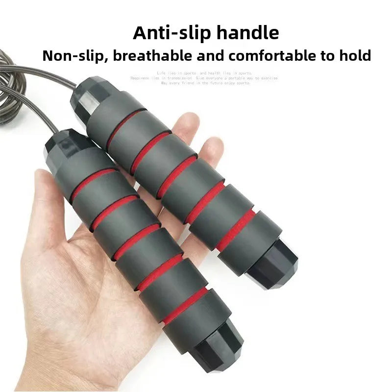 Steel Wire Skipping Rope with Bearings | Adjustable Speed Jump Rope for Fitness & Weight Loss