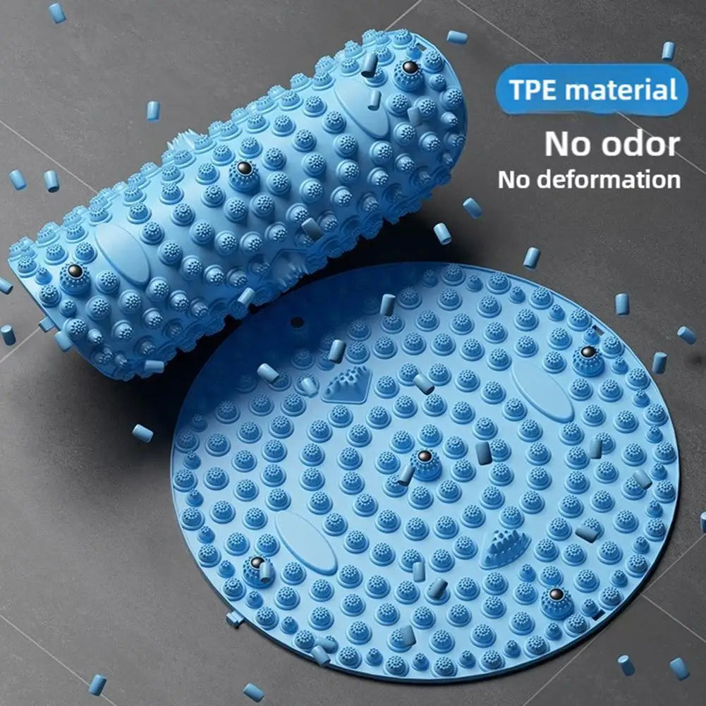 Foot Yoga Acupressure Massage Mat – Round Reflexology Board for Foot Pain Relief, Muscle Relaxation & Yoga Fitness