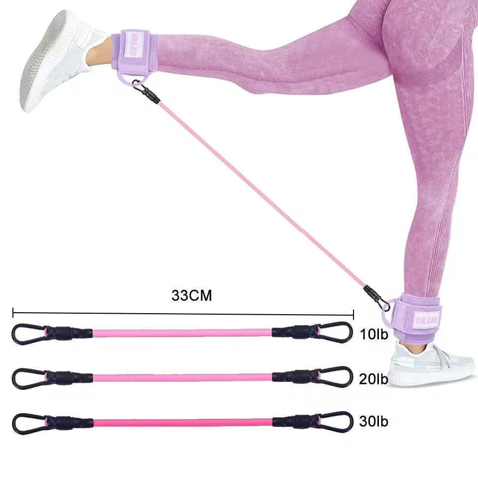 GOBYGO Ankle Resistance Bands with Foam Pads – Adjustable Straps for Glutes, Legs & Lower Body Workouts