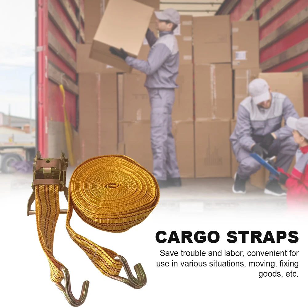 Heavy Duty Ratchet Straps 3/6/8/10M – Cargo Tie Down Straps with Claw Hooks for Lorry, Truck, Car & Trailer