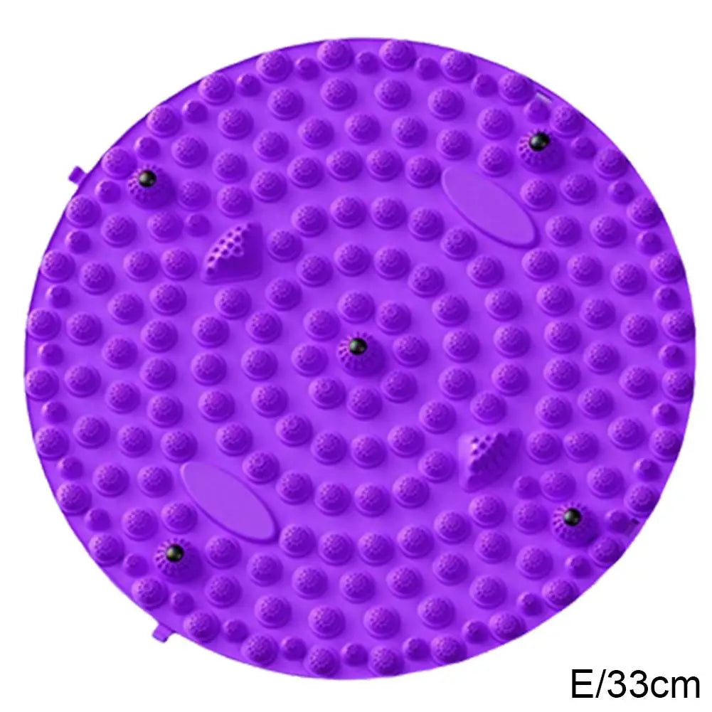 Foot Yoga Acupressure Massage Mat – Round Reflexology Board for Foot Pain Relief, Muscle Relaxation & Yoga Fitness