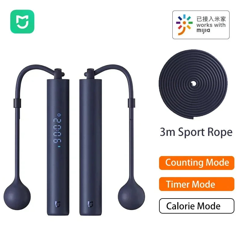 Xiaomi Mijia Smart Skipping Jump Rope with Digital Counter & Mi Fitness App | Adjustable Length & Calorie Tracking