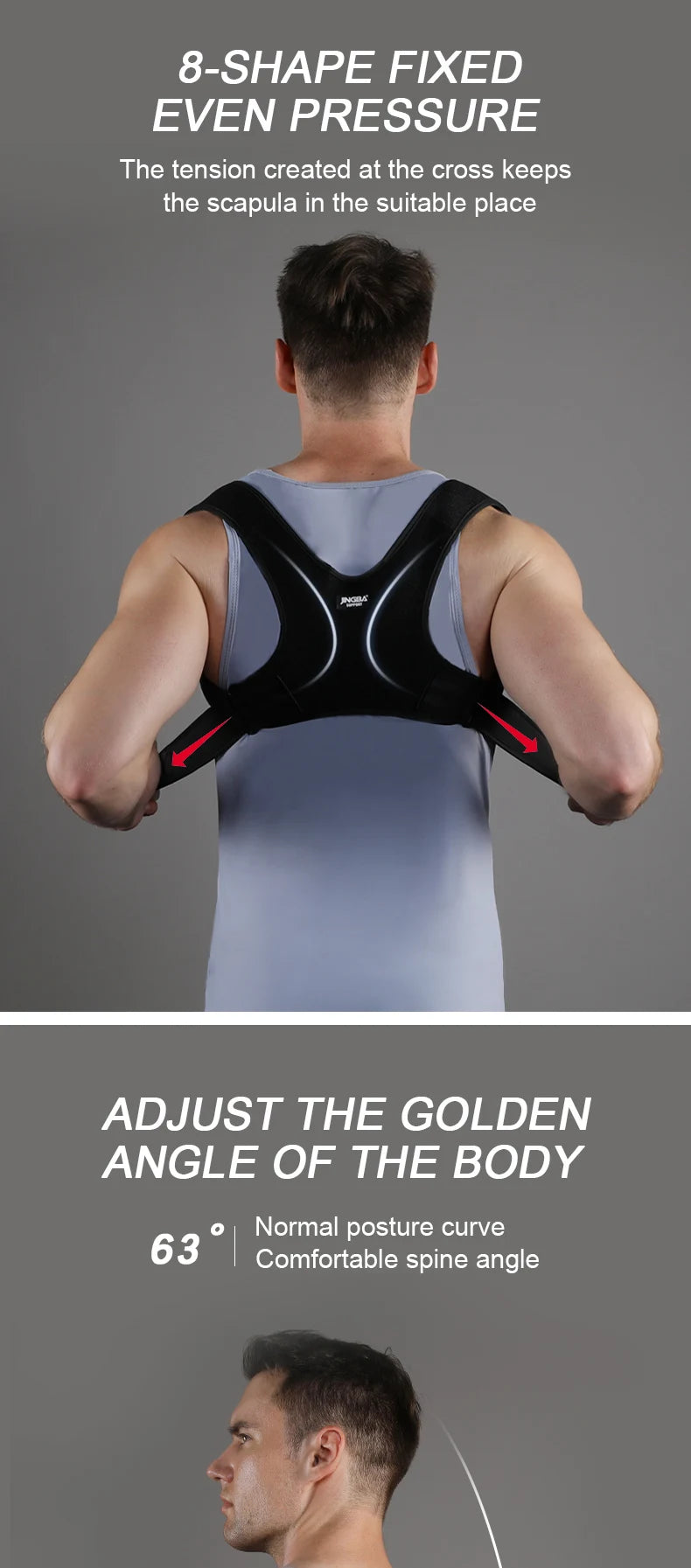 Adjustable Posture Corrector – Back & Shoulder Support Brace | Spine Alignment, Clavicle & Upper Back Relief for Men & Women