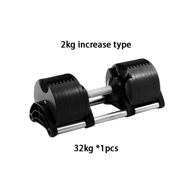 Adjustable Dumbbell Set – 2nd Generation Round Weights, 24kg/36kg, 2kg Increment, Home & Gym Fitness