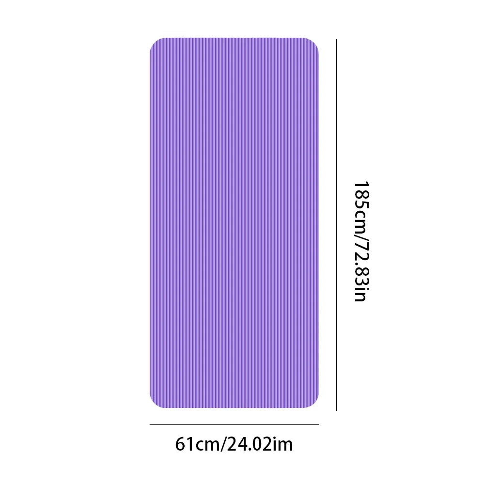 Yoga Mat Non-Slip Exercise Mat 10mm Thick | Solid Color Fitness & Pilates Mat for Home & Gym