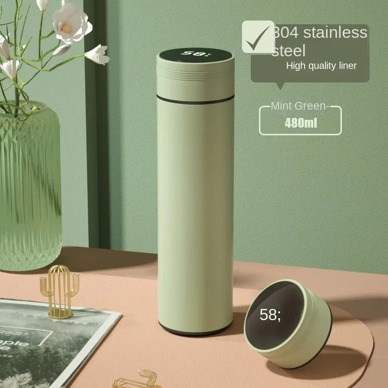 500ml Smart Thermos Bottle with Digital Temperature Display – 304 Stainless Steel