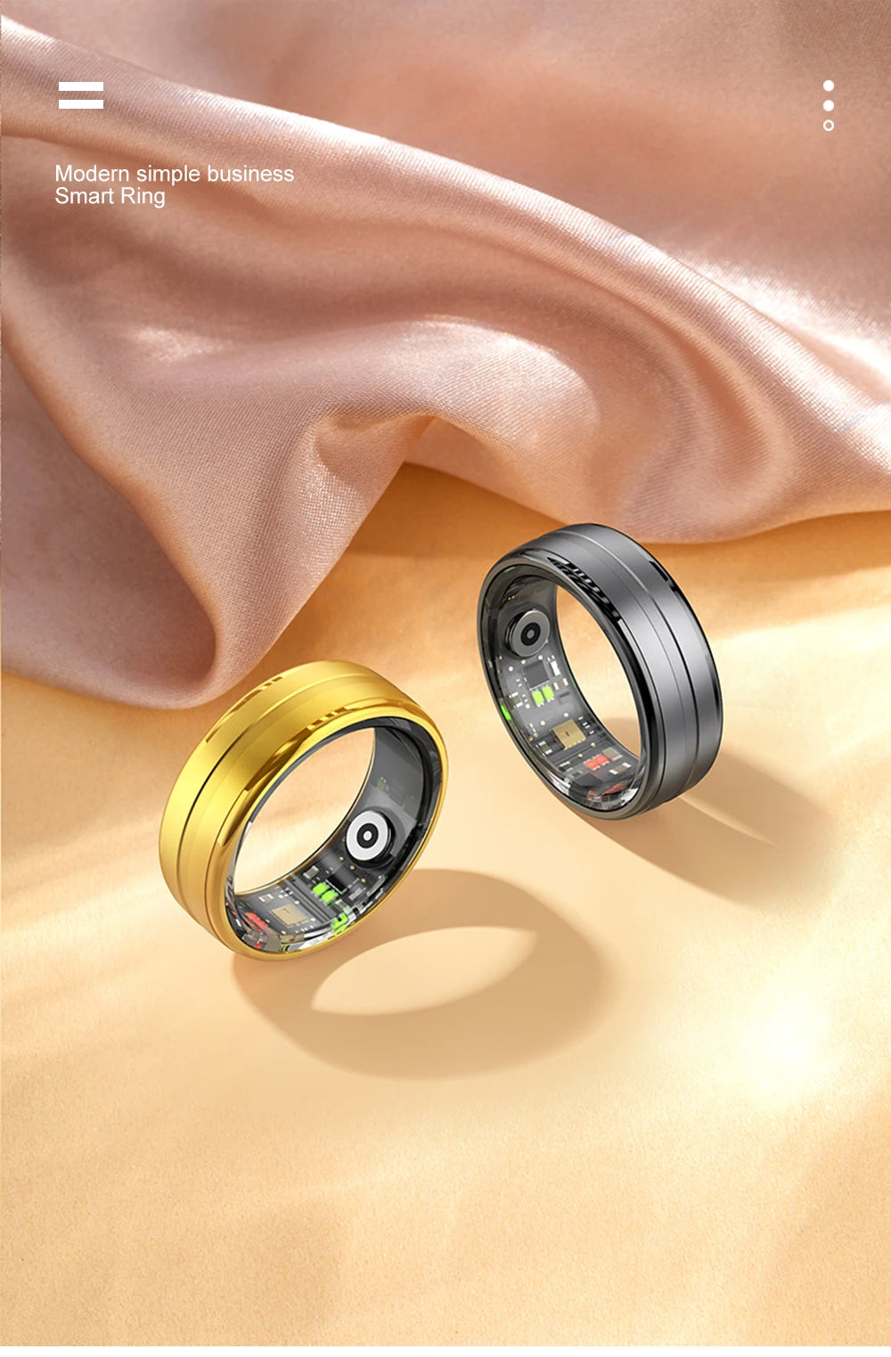 R06 Smart Ring – Health Monitor for Men & Women | Waterproof IP68 5ATM Fitness Tracker with Heart Rate, Blood Oxygen & Sleep Tracking