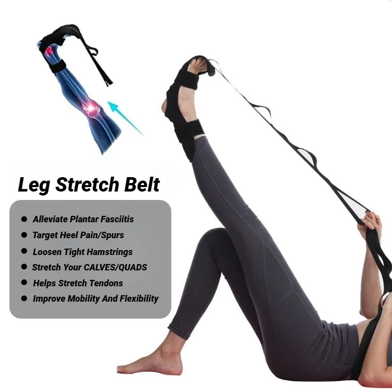 Leg Stretching Strap | Fitness Yoga Flexibility Band for Muscle Relaxation & Rehabilitation