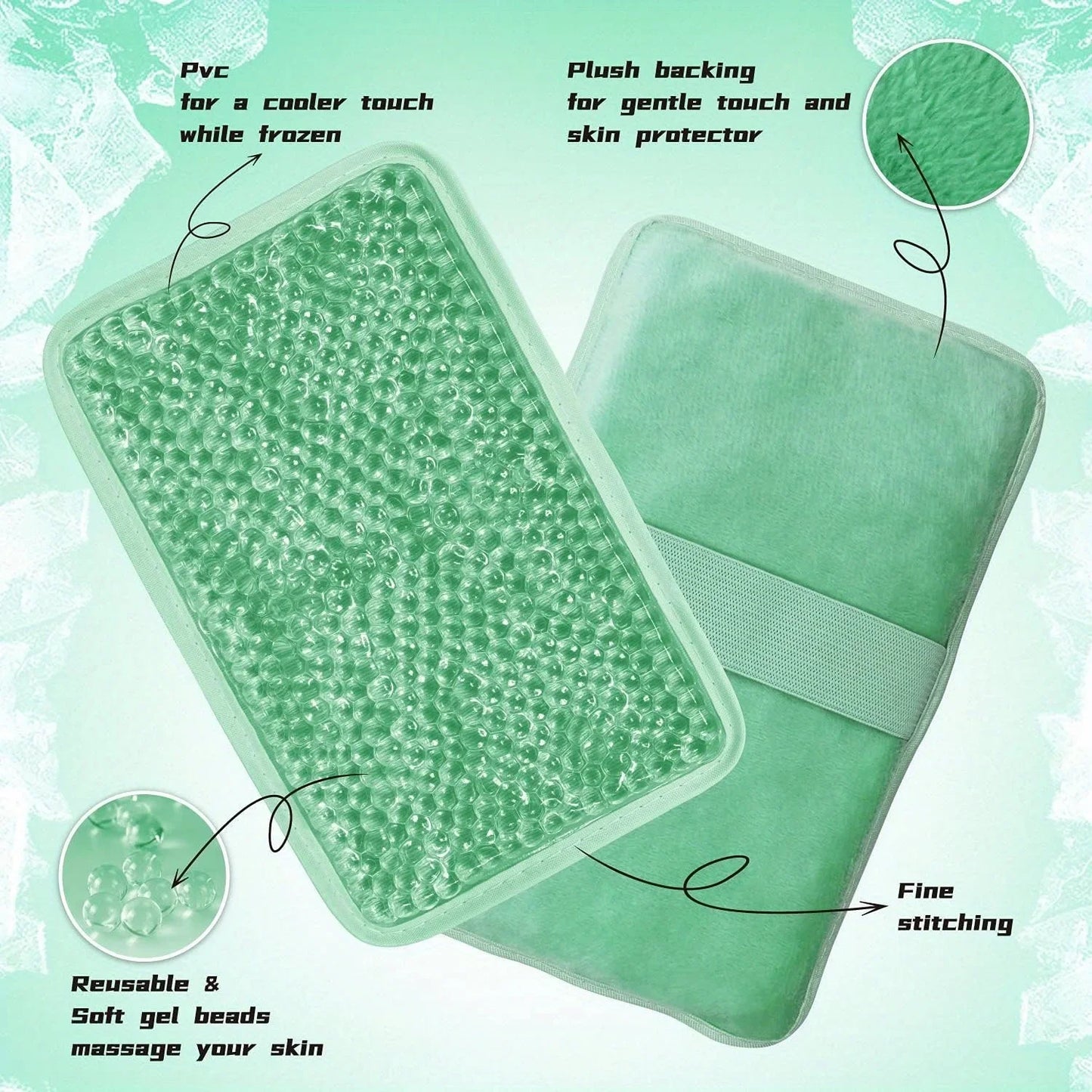 Hot & Cold Therapy Gel Packs – Reusable Ice & Heat Pack for Pain Relief, Fever, Headache & Injuries