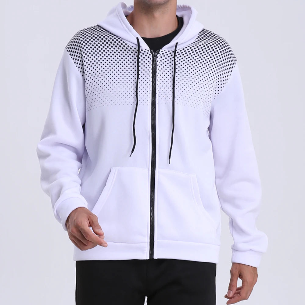 Men’s Slim-Fit Polka-Dot Zip-Up Hoodie – Sporty, Casual & Lightweight  Why it works: Clear, concise, and keyword-rich. “Polka-Dot,” “Zip-Up Hoodie,” “Slim-Fit,” and usage cues like “Sporty” all help improve visibility and relevance.