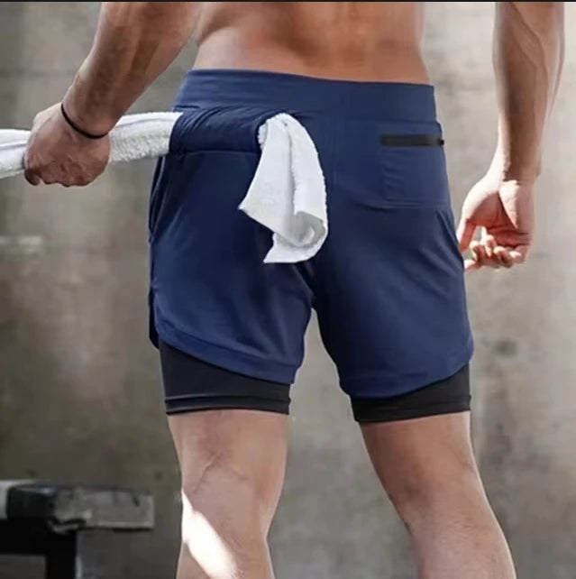 Men’s Gym Shorts – Running & Workout Shorts with Liner, Phone Pockets & Towel Loop – Quick Dry, Lightweight Athletic Training Shorts
