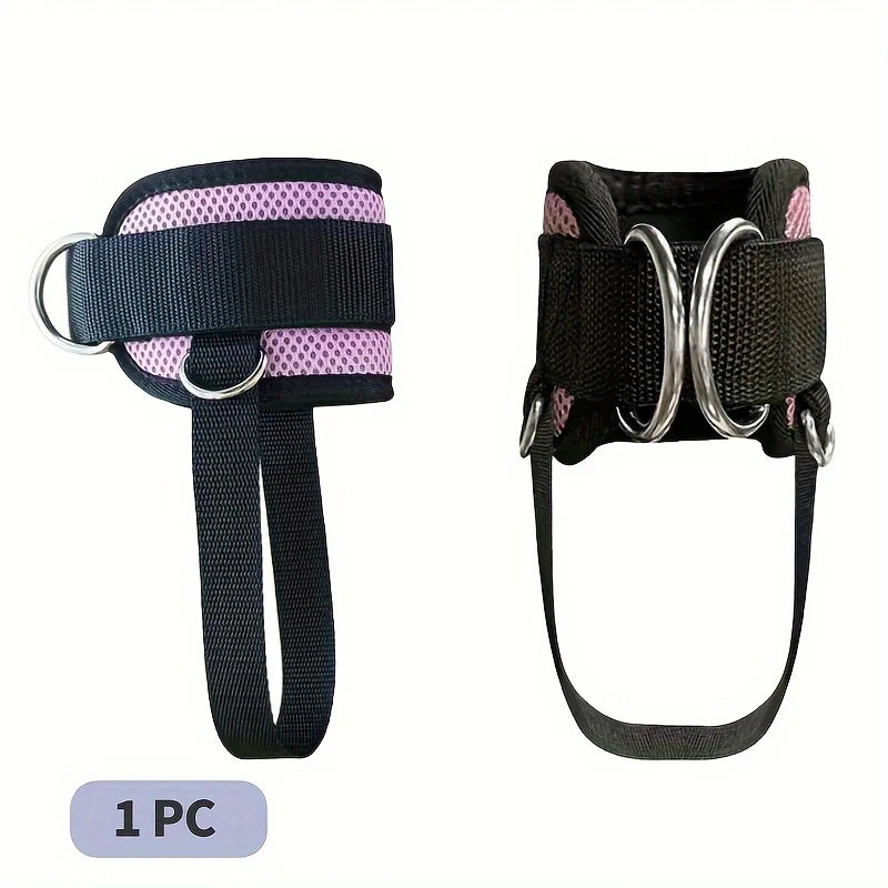 Adjustable Ankle Straps for Cable Machines – D-Ring Fitness Cuffs for Glute, Leg & Hip Workouts (1PC)